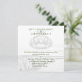 Invitation Falaises irlandaises de Moher & Irish Claddagh Rin (Debout devant)