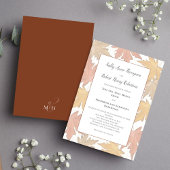 Invitation Fall Autumn Watercolor Leaf Wedding Custom
