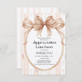 Invitation Fall Boho Bow appreciation party grateful party  (Devant / Derrière)