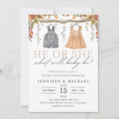 Invitation Fall Boho Genre Reveale Party (Devant)