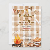 Invitation Fall Camping Bonfire  Marshmallow Theme (Devant)