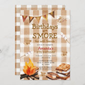 Invitation Fall Camping Bonfire  Marshmallow Theme (Devant / Derrière)