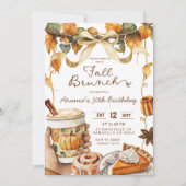 Invitation fall coquette pumpkin brunch birthday party  (Devant)