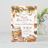 Invitation fall coquette pumpkin brunch birthday party  (Debout devant)