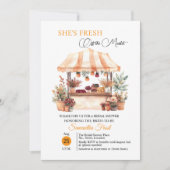 Invitation Fall Floral 'Off the Market' QR Code Bridal Shower (Devant)
