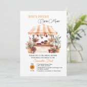 Invitation Fall Floral 'Off the Market' QR Code Bridal Shower (Debout devant)
