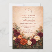 Invitation Fall Floral Romance Bridal Shower (Devant)