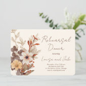 Invitation Fall Florals Rehearsal Dinner (Debout devant)