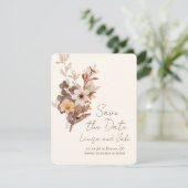 Invitation Fall Florals Save the Date Photo (Debout devant)