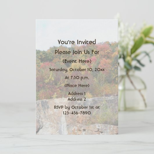 Invitation Fall Foliage Along Rock Cliff Nature (Debout devant)