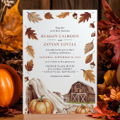 Invitation Fall Foliage Grange Mariage