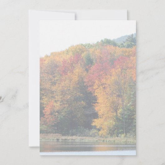 Invitation Fall Foliage Pond Nature  (Dos)