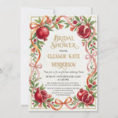 Invitation Fall Garden Pomegranate Bridal Shower (Devant)