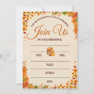 Invitation Fall Gathering Celebration Design