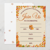 Invitation Fall Gathering Celebration Design (Devant / Derrière)