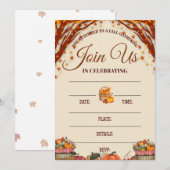 Invitation Fall Gathering Celebration Design (Devant / Derrière)