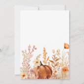 Invitation Fall In Loho Rustic Citrouille Fête des mariées (Dos)