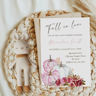 Invitation Fall in Love Baby Shower-Pumpkin Baby Shower Party