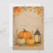 Invitation Fall in Love Blue Pumpkin Baby Shower (Dos)