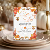 Invitation Fall in Love Boho Burnt Floral Bridal Shower