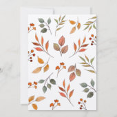 Invitation 'Fall in Love' Boho Burnt Orange Fête des mariées (Dos)