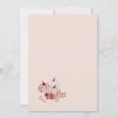Invitation Fall In Love Boho Pink Pumpkin Autumn Baby Shower (Dos)