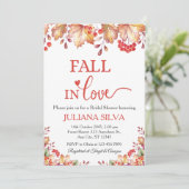 Invitation Fall in love Bridal Shower (Debout devant)