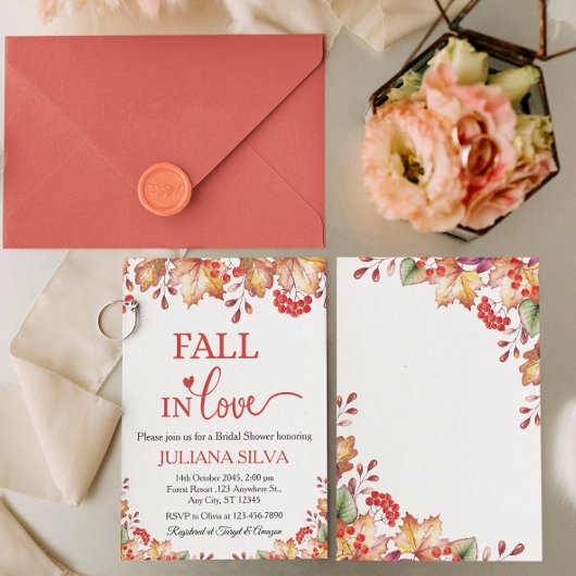 Invitation Fall in love Bridal Shower