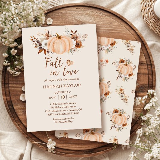Invitation Fall in Love Bridal Shower