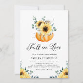 Invitation Fall In Love Citrouille et Fête des mariées de tou (Devant)