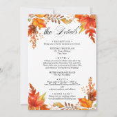 Invitation Fall in Love Détails sur Back Boho Floral Mariage (Dos)
