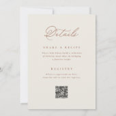 Invitation "Fall in Love" Double Sided QR Code Bridal Shower (Dos)