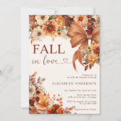 Invitation Fall In Love Floral Bridal Shower Party (Devant)