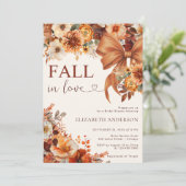 Invitation Fall In Love Floral Bridal Shower Party (Debout devant)
