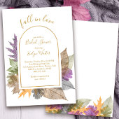 Invitation Fall in Love Octobre Feuilles Élégante Fête des ma