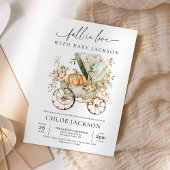 Invitation Fall In Love Petit Citrouille Baby shower d'automn