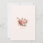 Invitation Fall in Love Pumpkin Burgundy Orange Baby Shower (Dos)