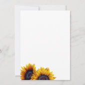 Invitation Fall in Love rustique tournesol douche nuptiale (Dos)