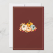 Invitation Fall in Love Terracotta Automne Citrouille Mariage (Dos)