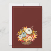 Invitation Fall in Love Terracotta Automne Citrouille Mariage (Dos)