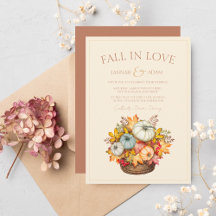 Fall in Love Terracotta Automne Citrouille Mariage