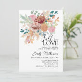 Invitation Fall In Love Terracotta & Blush bridal Shower (Debout devant)