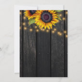 Invitation Fall in Love tournesols mariage campagnard rustiqu (Dos)