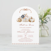 Invitation Fall in Love Watercolor Baby Shower (Debout devant)