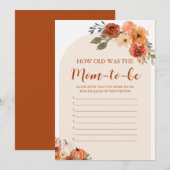 Invitation Fall Little Citrouille Quel Âge Avait La Maman-to- (Devant / Derrière)