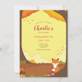 Invitation Fall Little Fox Frame Anniversaire  (Devant)