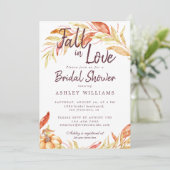 Invitation Fall Love Golden Foliage Yellow Fête des mariées (Debout devant)