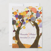 Invitation Fall Love Trees Mariage moderne (Devant)