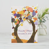 Invitation Fall Love Trees Mariage moderne (Debout devant)