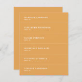 Invitation Fall Mustard Terracotta Mariage Place Card do-it-y (Devant / Derrière)